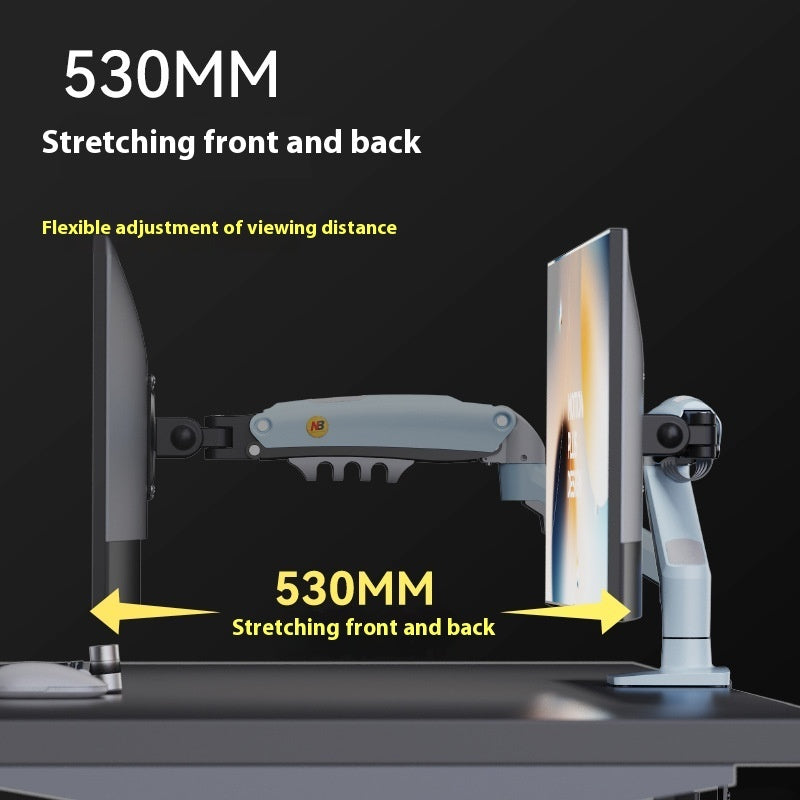 F80-XV Gray Computer Monitor Bracket Robotic Arm