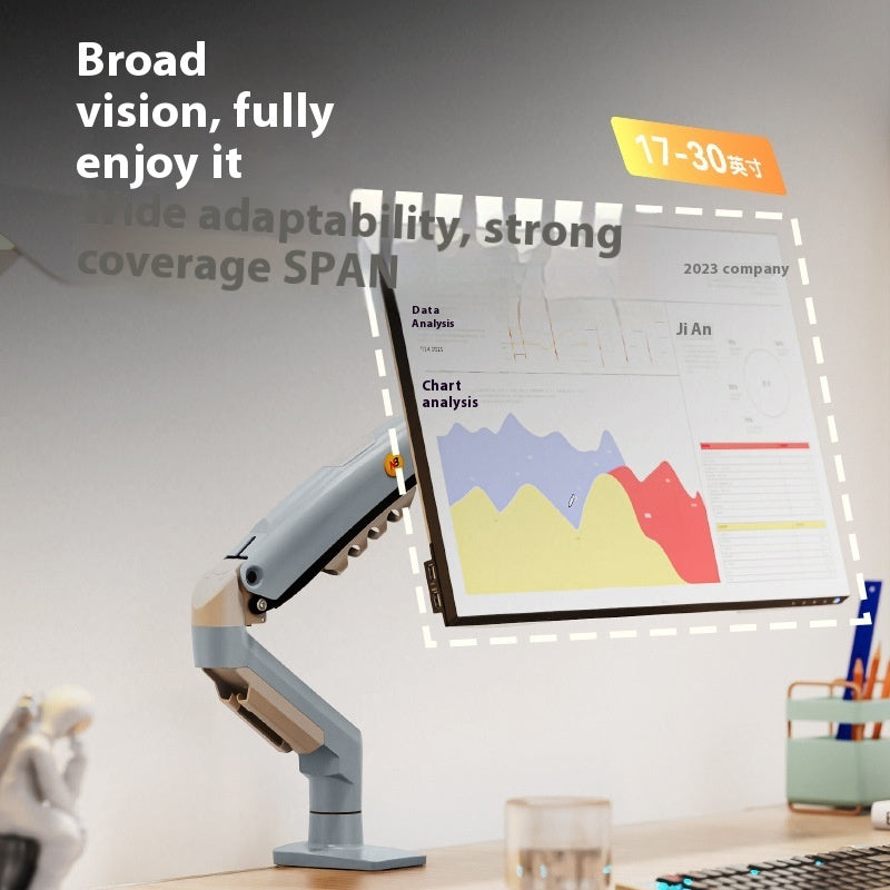 F80-XV Gray Computer Monitor Bracket Robotic Arm