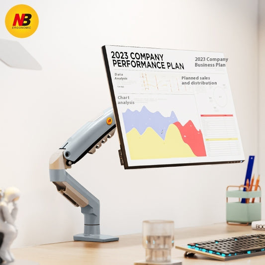 F80-XV Gray Computer Monitor Bracket Robotic Arm