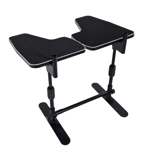 Sofa workstation designed for ergonomic use, featuring adjustable surfaces for comfortable home office or gaming.